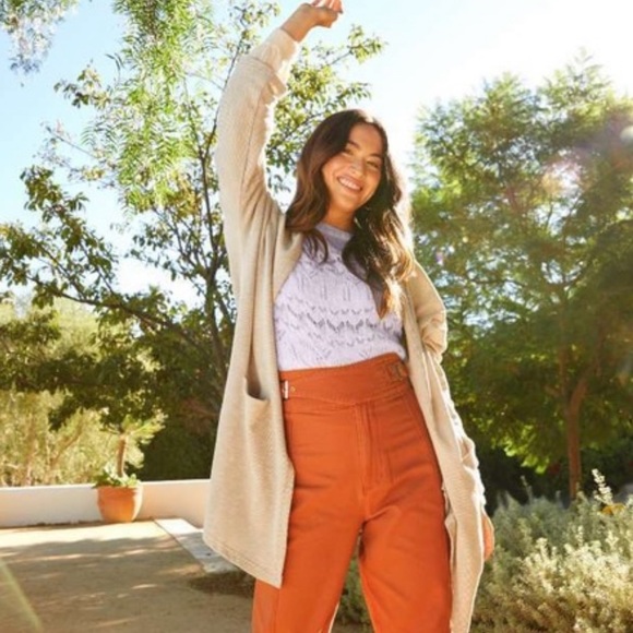 Anthropologie’s DONNi. Lagenlook Striped Ribbed Open Cardigan Sweater One Size - Picture 4 of 9